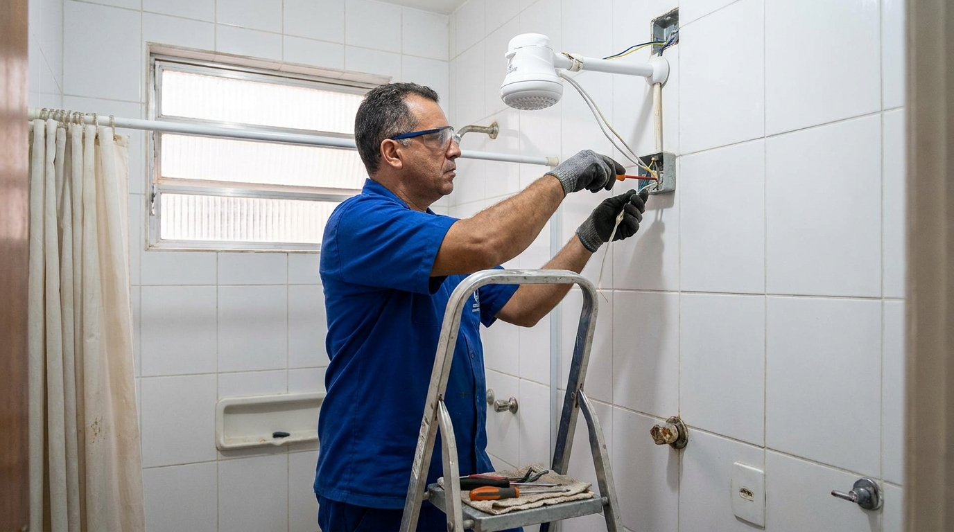 Instalacao de chuveiro eletrico em Uberaba‑MG
