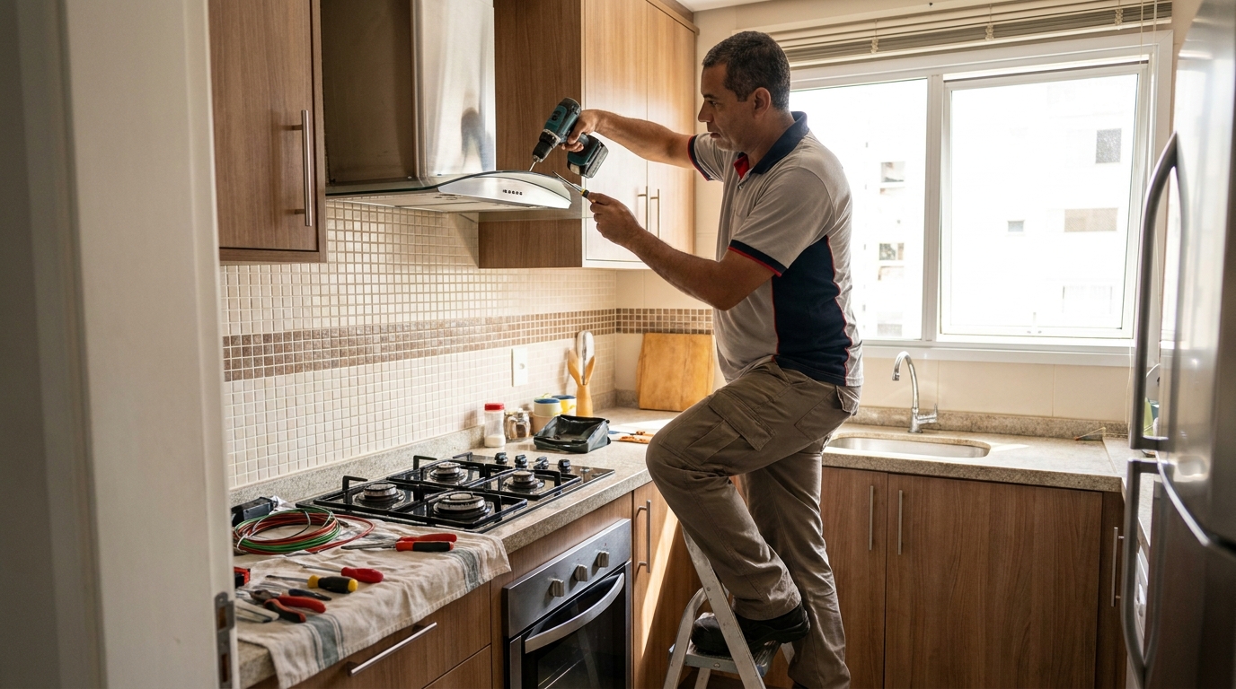Instalacao de coifa e exaustor profissional em Uberaba‑MG