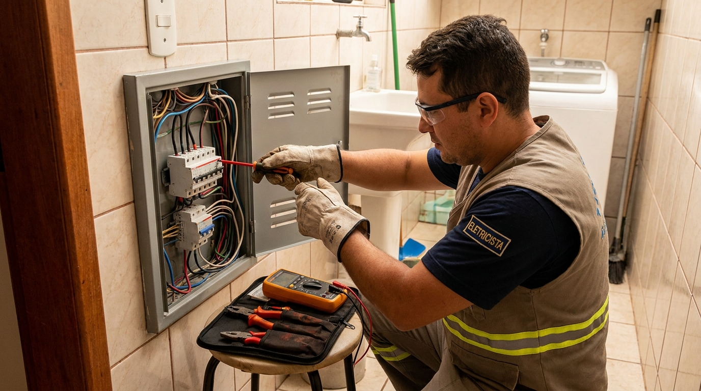 Instalacao de disjuntor residencial em Uberaba‑MG