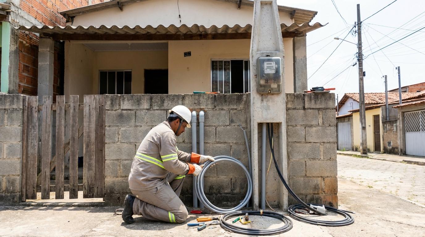 Instalacao de padrao de energia residencial em Uberaba‑MG