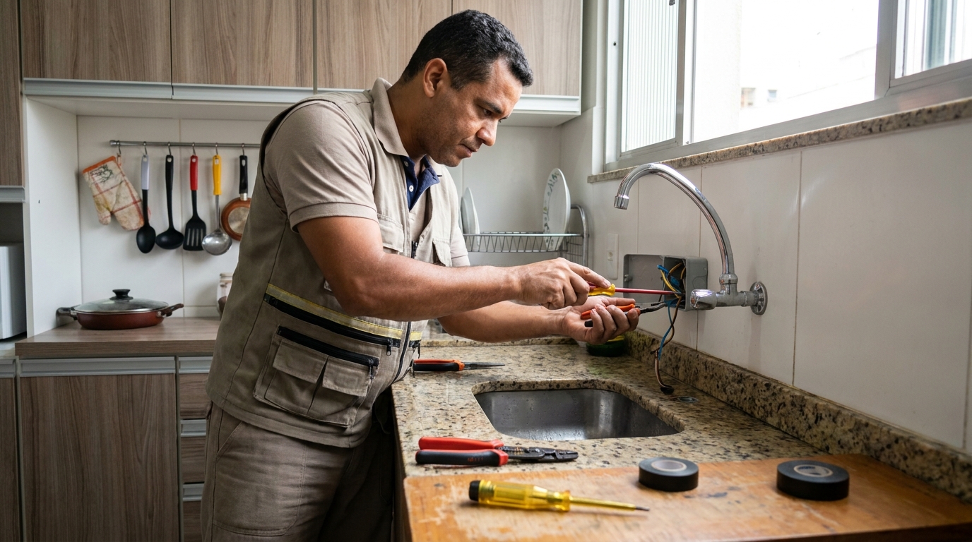 Instalacao de torneira eletrica residencial em Uberaba‑MG