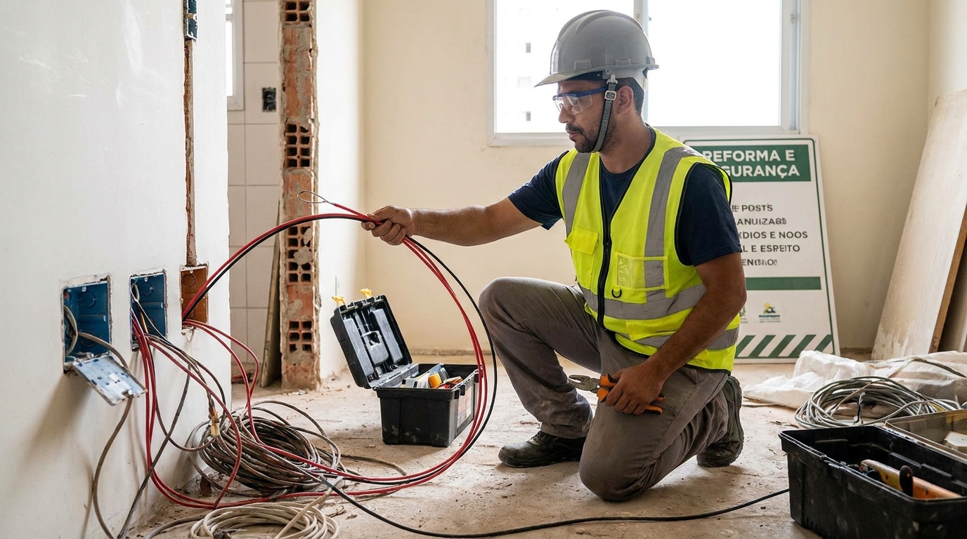 Troca de fiacao eletrica em Uberaba‑MG